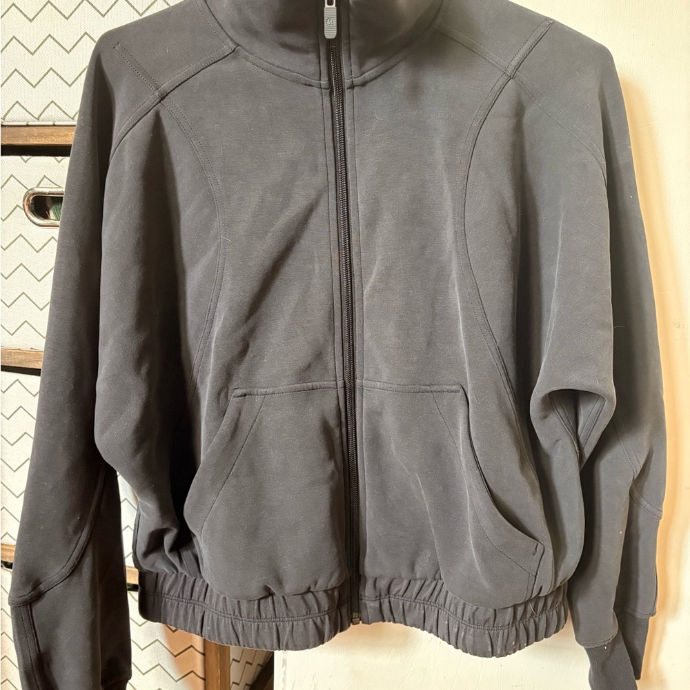 LULULEMON Black Zip-Up Scuba Jacket